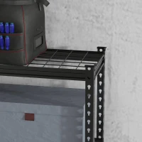 HOMCOM Estantería Almacenamiento de 5 Niveles Estantería de Garaje de Acero Carga 750 kg Estantes Ajustables 90x30x182 cm Negro(m-9)