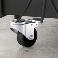 Outsunny Leñero Metálico con Ruedas Soporte para Leña con Pala Escoba Atizador y Tenazas Carga 60 kg 48x30x76 cm Negro(m-9)