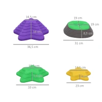 ZONEKIZ Trittsteine-Set für Kinder ab 3 Jahren, 11 Steine, rutschfest, bis 80 kg, Seestern-Design(m-3)