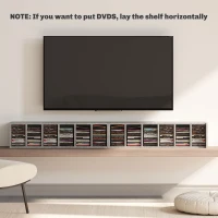 HOMCOM Set of Two 102 CD Storage Units - Cement Grey(m-8)