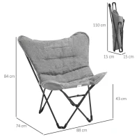 Outsunny Faltstuhl faltbar Campingstuhl gepolstert Outdoor Klappstuhl bis 120kg belastbar robust Angelstuhl Gartenstuhl für Garten Camping Strand(m-3)