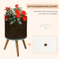 Outsunny 2er-Set Pflanzenständer, wetterbeständig, abnehmbare Beine, 31 cm x 31 cm x 55 cm, Schwarz(m-7)