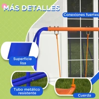 Outsunny Columpio Infantil 4 en 1 Columpio para Niños con 2 Columpios Individuales 1 Columpio del Planeador 1 Tobogán Multicolor(m-7)