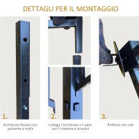 Outsunny Gazebo da Giardino con Zanzariera 3.6x3m Tetto Policarbonato Marrone(m-5)