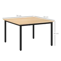 HOMCOM Couchtisch im Retrodesign, Beistelltisch, Metallbeine, Natur + Schwarz(m-3)