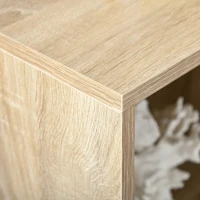 HOMCOM Estantería para Libros Estantes de Madera de 3 Niveles con 6 Cubos de Almacenaje para Sala de Estar Dormitorio Oficina 65,5x30x97,5 cm Roble(m-8)