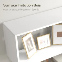 HOMCOM Bibliothèque étagère Zig zag Design Contemporain 80L x 23l x 192H cm 6 Niveaux Blanc(m-5)