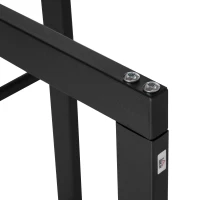 HOMCOM Soporte para Leña de Metal Estante de Leña Leñero de Exterior para Interior y Exterior Carga 100 kg 40x25x100 cm Negro(m-7)