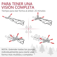 HOMCOM Árbol de Navidad Artificial Nevado 150 cm con 317 Ramas y Soporte de Metal Árbol de Navideño para Salón Interior Verde(m-7)