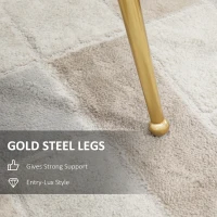 HOMCOM Velvet-Feel Shell Accent Chair - Green(m-4)