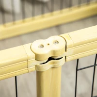 PawHut Welpenlaufstall DIY-Design  6 Gitter Schwarz + Metall(m-9)