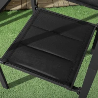 Outsunny Set of Two Aluminium Stacking Garden Chairs - Black(m-9)