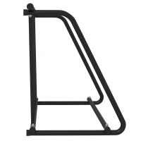 DURHAND Fahrradständer für 3 Fahrräder, wetterbeständig, zusätzliche Halterung, 114 x 58 x 75 cm, Schwarz(m-7)