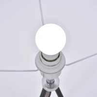 HOMCOM Stehlampe Tripod Schlafzimmer Standleuchte Stehleuchte 40 W Skandinavisch Stoff + Metall schwarz ∅73 x 156 cm(m-9)