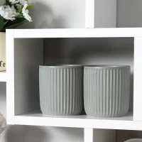 HOMCOM Pensile Libreria da Parete Sospesa 8 Vani in 3 Diverse Dimensioni, Mensola da Muro Design Antiribaltamento Pannelli di Truciolare Bianco 85x14.5x47.5cm Capacità: 20kg(m-7)