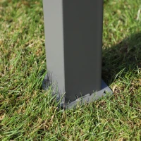 Outsunny Tonnelle barnum contemporain en dôme dim. 3,00L x 3,00l x 2,60H m métal époxy polyester gris(m-6)