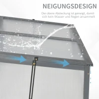 Outsunny Mini-Gewächshaus, Kleines Gewächshaus für den Garten, mit PC-Platten, Gute Lichtdurchlässigkeit, 100L x 65B x 40H cm(m-6)