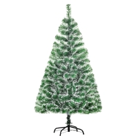 HOMCOM Künstlicher Weihnachtsbaum 1,5 m Christbaum Tannenbaum 416 Äste Metallfuß PET Grün