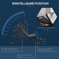 HOMCOM Hantelbank klappbar Multifunktion Trainingsbank verstellbare Sit Up-Bank für Heimtraining 6 Stufen Beinhalterung für Bauchtraining Gewicht bis 120kg Stahl Kunstleder Schwarz 145 x 55 x 41-114cm(m-6)