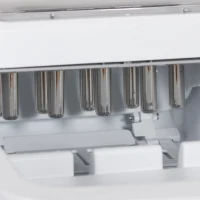 HOMCOM 12kg Countertop Ice Cube Machine, with Scoop - Silver-Tone(m-9)