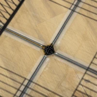 PawHut Valla para Animales Pequeños con 16 Paneles de Resina y 6 Paneles de Alambre con Puertas DIY Parque para Cobayas Conejos 105x70x45 cm Translúcido y Negro(m-8)