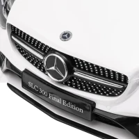 AIYAPLAY Coche Eléctrico Mercedes SLC 300 12V para Niños de 3-6 Años con Mando a Distancia Faros LED Bocina 107x62,5x44 cm Blanco(m-8)