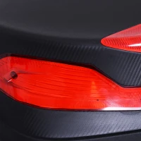 HOMCOM Baúl Moto Universal 48L + Llaves y Accesorios Equipaje Caja de Moto Topcase Casco para Motocicleta Ciclomotores Scooter(m-9)