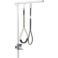 PawHut Adjustable Pet Grooming Arm, with Clamp, Haunch Holders & Grooming Loop - Sliver-Tone(m-11)