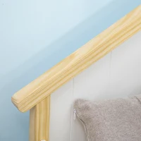 HOMCOM Lit pour enfant - structure lit avec tête de lit maison et sommier à lattes Inclus - 90 x 190 cm- pin massif blanc(m-8)