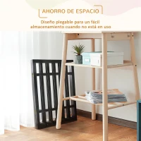 PawHut Barrera de Seguridad Plegable para Perros Valla para Mascotas para Escaleras y Puertas 181x35x76 cm Negro(m-5)