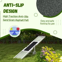 PawHut Wooden Pet Seesaw for Big Dogs, Dog Agility Equipment with Anti-Slip Surface - White(m-5)