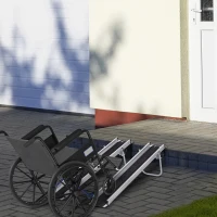 HOMCOM Set of Two 244cm Three-Level Aluminium Wheelchair Ramps(m-2)
