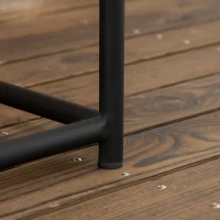 Outsunny Hochbeet, Stufendesign, drei Pflanzkästen, Rattanoptik, separat nutzbar, Stahlrahmen, grau(m-8)