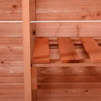 Outsunny Armario de Jardín de Madera 128x49x91 cm Cobertizo para Almacenaje de Herramientas con Techo Asfáltico(m-8)