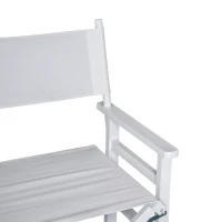 HOMCOM Regiestuhl Gartenstuhl Klappstuhl Stuhl Landhaussessel Sessel Weiß L56 x B46 x H88 cm(m-5)