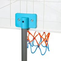 HOMCOM Set Canestro per Bambini Regolabile in Altezza, Palla da Basket, Base e Pompa Gonfiaggio Inclusi 32x65x126-158cm(m-9)