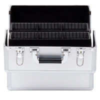 HOMCOM Maletín Maquillaje 36'5x24x29cm 3 Niveles Maleta Neceser Cosmetica Profesional(m-7)