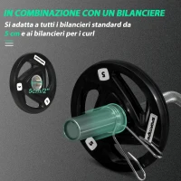 SPORTNOW Set di 2 Dischi Pesi in Acciaio con Rivestimento in Gomma per Bilanciere(m-5)