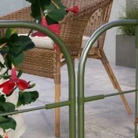 Outsunny Rankgitter-Set, 6 Metallspaliere für Kletterpflanzen, Stahl, 40 x 90 cm, Grün(m-9)