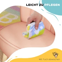 AIYAPLAY Kindersessel, Samtoptik, für 3-7 Jahre, bis 45 kg, Holzgestell, 44x45x56,5cm, Pink(m-6)