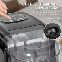 HOMCOM 12kg Countertop Ice Machine, with Scoop(m-7)