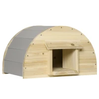 PawHut Hedgehog House, Small Animal Station, for Gardens - Natural Finish(m-1)