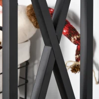 HOMCOM Tavolo Consolle Stile Vintage Industriale con 3 Ripiani e Telaio in Metallo, Color Noce e Nero, 120x23.5x75cm(m-9)