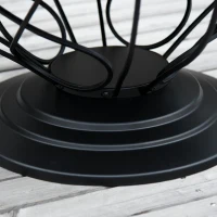 Outsunny Brasero cheminée Foyer extérieur Ø 75 x 55H cm Grille à Charbon + Cuisson Couvercle tisonnier métal Noir(m-7)