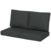 Outsunny Ensemble de 3 coussins d'extérieur pour banquette canapé, 1 coussin d'assise et 2 coussins de dossier, déhoussables(m-1)