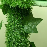 PawHut 77cm Cat Tree for Indoor Cats with Green Leaves, Scratching Posts, Hammock - Green(m-8)