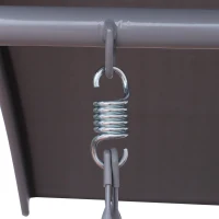 Outsunny Balancelle Design de Jardin 2 Places Inclinaison Toit réglable Tablette rétractable Rangement Acier Gris Clair Noir(m-8)