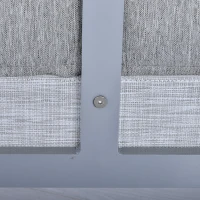 Outsunny Salotto da Giardino Set 4 Pezzi Mobile da Giardino con Tavolino, Divano 3 Posti, 2 Poltrone e Cuscini, Alluminio e Vetro Grigio(m-9)