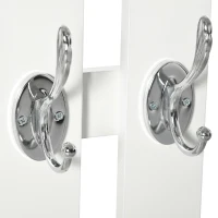 HOMCOM Scarpiera con Appendiabiti a Combinazione per Ingresso e Camera da Letto Legno 100x32x187cm Bianco(m-9)