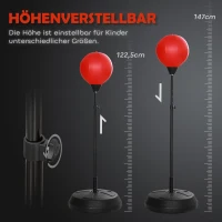 AIYAPLAY Boxsack für Kinder im Alter von 5-10 Jahren, mit Boxhandschuhen, höhenverstellbar(m-4)